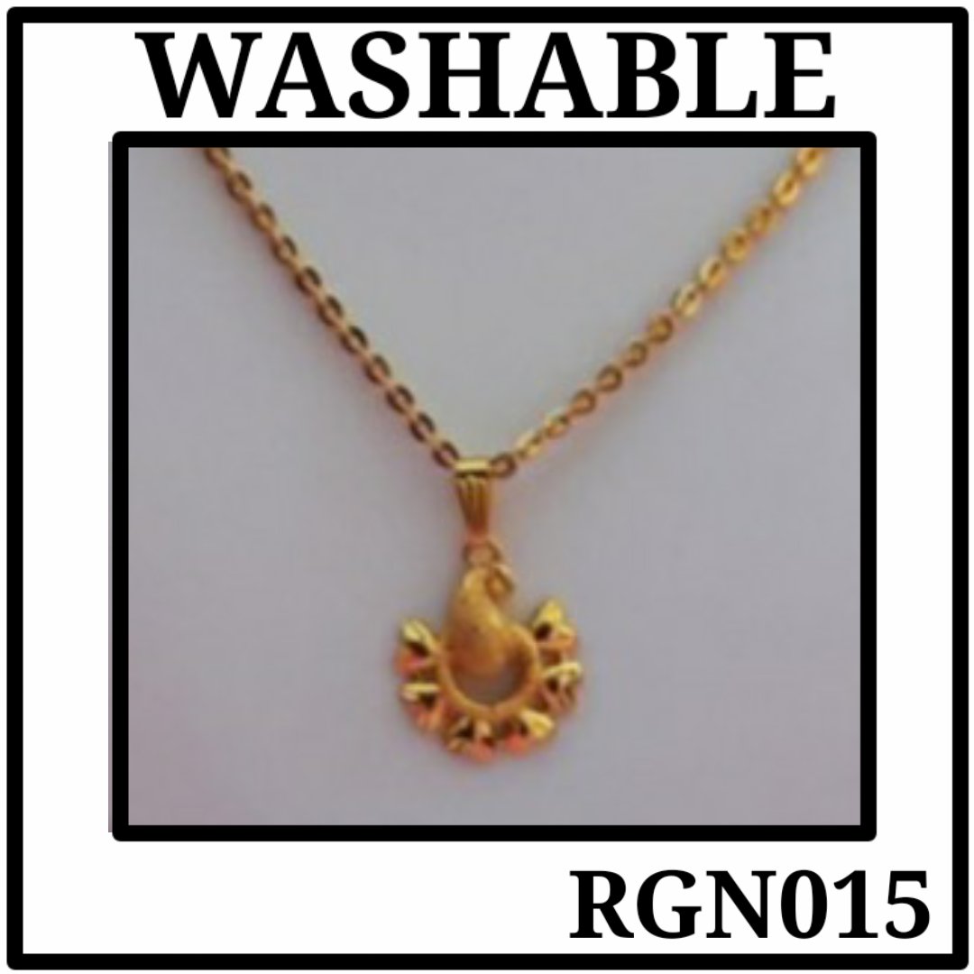 Gold Plated Pendant With Chain (RGN015)