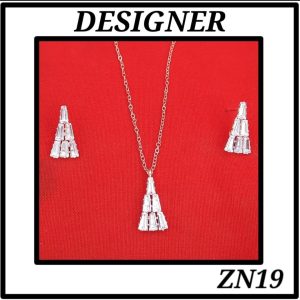 Designer Pendant with Chain and Earring(ZN19)